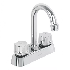 Mezcladora plástica 4" p/lavabo, cuello tipo bar, hex basic  FOSET  MP-060 - Hergui Musical