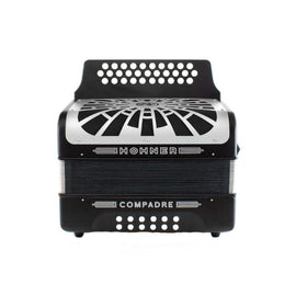 ACORDEÓN HOHNER COMPADRE DIATÓNICO,  FA-SIB-MIB, 31 BOTONES Y 12 BAJOS, CON FUNDA, COLOR NEGRO   A48421