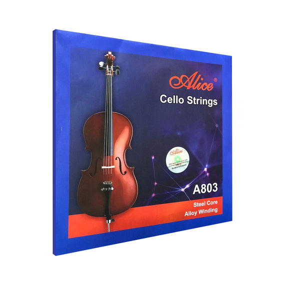 JGO. DE CUERDAS PARA VIOLONCHELO, DE ACERO   ALICE    A803 - Hergui Musical