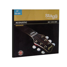 JGO. DE CUERDAS PARA GUITARRA ELECTROACÚSTICA, CAL. 12-54, DE BRONCE   STAGG   AC-1254-BR - Hergui Musical