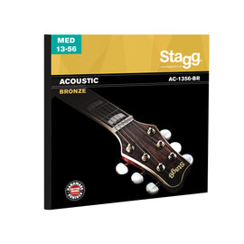 JGO. DE CUERDAS PARA GUITARRA ELECTROACÚSTICA, CAL. 13-56, DE BRONCE  STAGG     AC-1356-BR - Hergui Musical