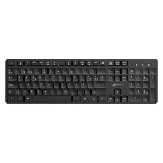 Teclado inalámbrico Multimedia 2.4ghz VANTAGE AERO TI555 ACTECK Conectividad inalámbrica 2.4ghz  AC-943468 - Hergui Musical
