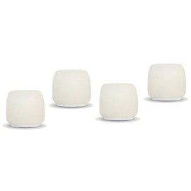 Paq. de 4 Pantallas antiviento con clip, para los micrófonos de colgar serie Centraverse y color blanco  SHURE  ACVO4WS-W - Hergui Musical