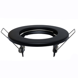EMPOTRABLE FIJO ARO METALICO NEGRO INTERIOR BASE MR16  ARTLITE   ADE-101 - Hergui Musical