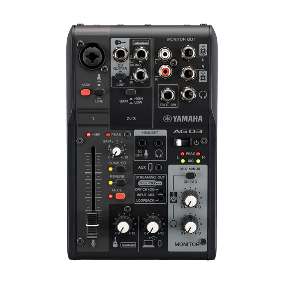 Mezcladora para transmisión en vivo  YAMAHA   AG03MK2B - Hergui Musical
