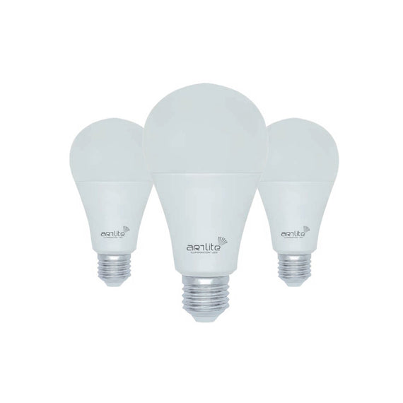 Paq. 3 Pzas. de LAMPARAS LED BULBO E26 18W 100-140V INTERIOR IP20 BLANCO CÁLIDO 3000K  ARTLITE  ALA-033 - Hergui Musical