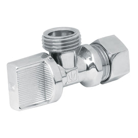 Llave angular 1/2" x 1/2", 1/4 de vuelta, tipo barrilito     FOSET    ANG-01B (49111) - Hergui Musical