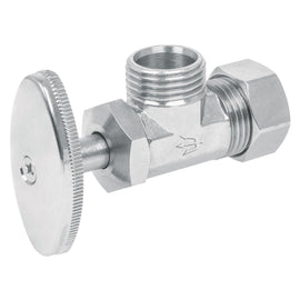 Llave angular 1/2" x 1/2" de compresión tipo barrilito    FOSET    ANG-03 (49109) - Hergui Musical
