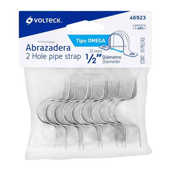 Bolsa c/10 abrazaderas tipo omega 1/2