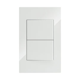 PLACA APAGADOR DE 2 INTERRUPTOR 3 VIAS 90-277VCA PC BLANCO CORTE RECTO 75X118MM    ARTLITE   APL-202 - Hergui Musical