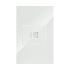 PLACA CONTACTO RED LAN TIPO LAN TIPO CAT5 PC BLANCO CORTE RECTO 75X118MM     ARTLITE    APL-209 - Hergui Musical