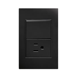 PLACA CONTACTO SENCILLO Y APAGADOR DE 1 INTERRUPTOR 3 VIAS 90-277VCA MATE 77X124MM    ARTLITE    APL-305 - Hergui Musical