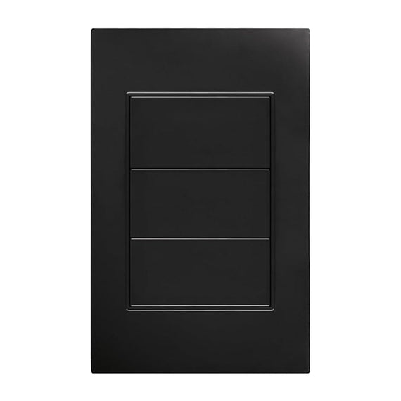 PLACA TAPA CIEGA NEGRO MATE 77X124MM     ARTLITE     APL-312 - Hergui Musical