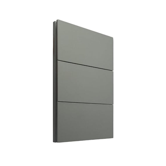 PLACA LUXURY APAGADOR DE 3 INTERRUPTOR 3 VIAS, GRIS OXFORD, 90-277VCA, 74X112MM SKIN FEEL  ARTLITE   APL-403 - Hergui Musical