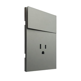 PLACA LUXURY CONTACTO SENCILLO Y APAGADOR DE 1 INTERRUPTOR 3 VIAS, GRIS OXFORD, 90-277VCA, 74X112MM SKIN FEEL  ARTLITE   APL-405 - Hergui Musical