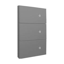 PLACA GRIS OXFORD LUXURY SMART WiFi BT APAGADOR DE 3 INTERRUPTORES CON NEUTRO  ARTLITE  APL-417 - Hergui Musical