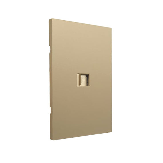 PLACA LUXURY CONTACTO TELEFÓNICO COLOR ORO 74X112MM SKIN FEEL  ARTLITE  APL-508 - Hergui Musical