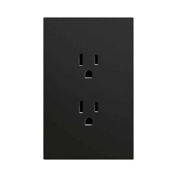 PLACA NEGRO MATE LUXURY CONTACTO DOBLE 127/250VCA PLÁSTICO ABS 74X117MM SKIN FEEL  ARTLITE   APL-604 - Hergui Musical