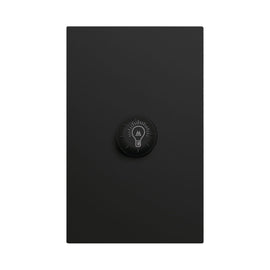 PLACA NEGRO MATE LUXURY CONTACTO ATENUADOR ILUMINACIÓN 100W 100-127VCA PLÁSTICO ABS 74X117MM SKIN FEEL  ARTLITE   APL-611 - Hergui Musical