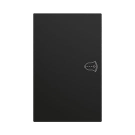 PLACA NEGRO MATE LUXURY CONTACTO TIMBRE PLÁSTICO ABS 74X117MM SKIN FEEL  ARTLITE  APL-613 - Hergui Musical