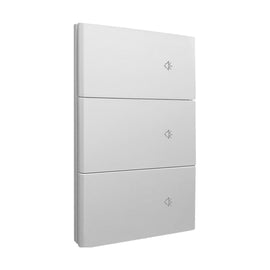 PLACA BLANCO MATE LUXURY SMART WiFi BT APAGADOR DE 3 INTERRUPTORES CON NEUTRO  ARTLITE  APL-717 - Hergui Musical