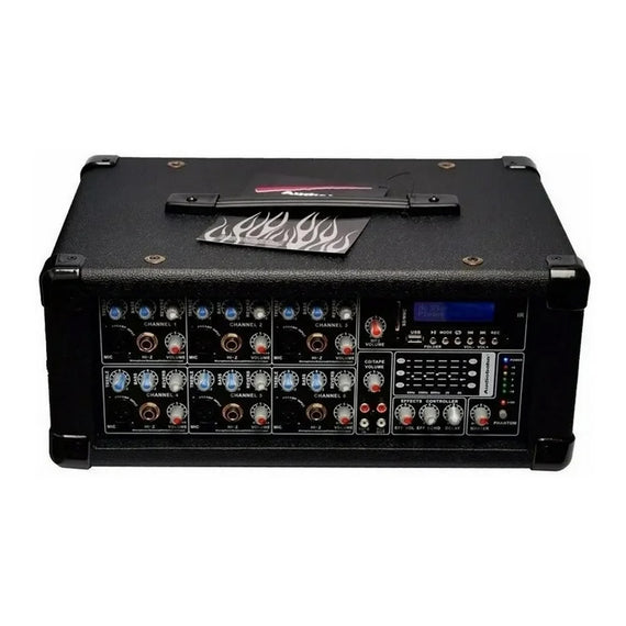 Consola Amplificada 6 canales  AUDIOBAHN  APM6300I - Hergui Musical