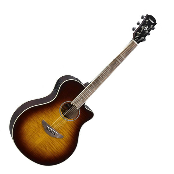 GUITARRA ELECTRO-ACÚSTICA APX TOBACCO BROWN SUNBURST MAPLE FLAMEADO  YAMAHA   APX600FM-TBS - Hergui Musical