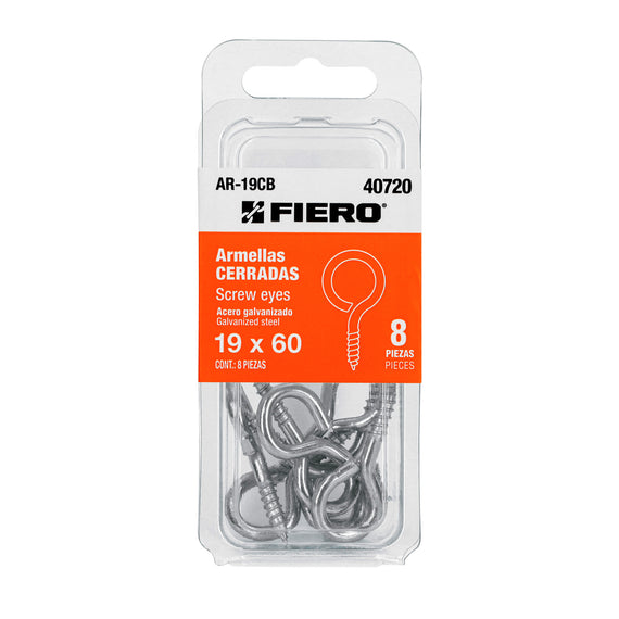 Blíster con 8 armellas cerradas de 19 x 60, fiero - Hergui Musical