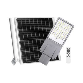 LUMINARIA LED SOLAR MURO Y BRAZO C/ PANEL SOLAR MONTABLE, CONTROLADOR,SENSOR, BATERIA RECARGABLE INCLIDA,3200LM BLANCO FRIO 6500K   ARTLITE    ASL-003 - Hergui Musical