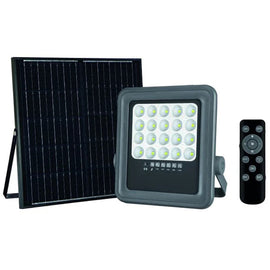 REFLECTOR LED SOLAR 500LM CON PANEL SOLAR EXTERNO Y CONTROL REMOTO BLANCO FRIO 6500K    ARTLITE   ASL-006L - Hergui Musical