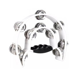 PANDERO DOBLE MEDIA LUNA BLANCO, DOBLE ANILLO 90 GRADOS  ALICE   ATB002A/WH
