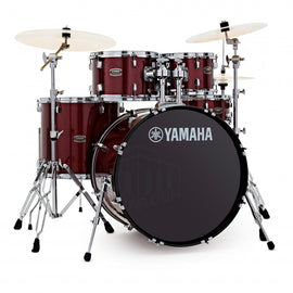 Batería Rydeen Burgandy Glitter  c/herrajes JHWRD y Set de platillos J014USET   YAMAHA   JRDP2F5BGGUSET - Hergui Musical