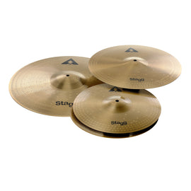 Juego de platillos Innovation, 1 x 14" Hi-Hat, 1 x 16" Crash, 1 x 20" Ride Aleación de cobre-acero   STAGG  AXK-SET - Hergui Musical
