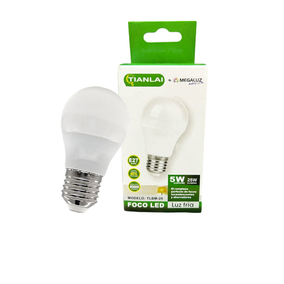 Foco Led 5w, Luz Fria  TIANLAI  B03W05 - Hergui Musical