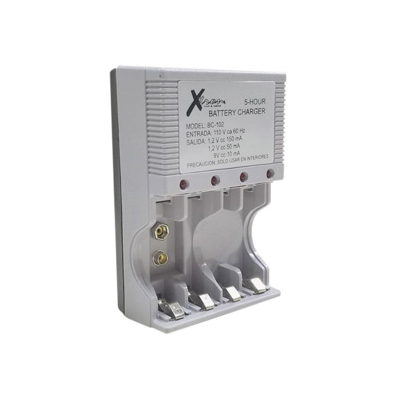 CARGADOR PARA BATERIA DE AA/AAA/9V   XTRON  BC-102 - Hergui Musical