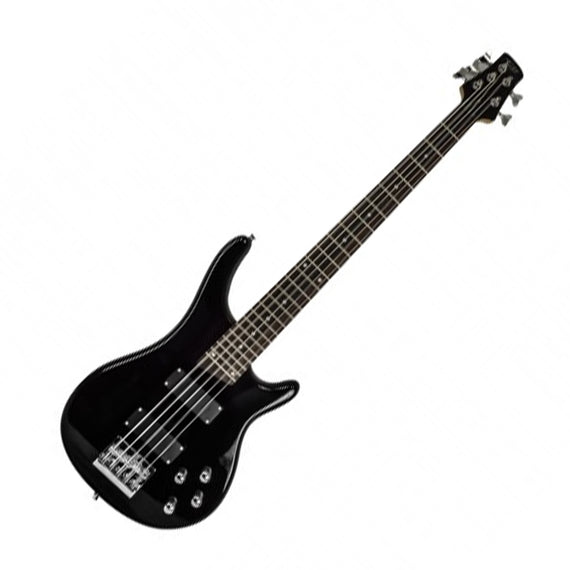 BAJO ELÉCTRICO 5 CUERDAS, COLOR NEGRO, ACABADO BRILLANTE  ROMMS   BE-J5BK - Hergui Musical