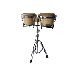Bongó 6" y 7" en color Natrural, incluye soporte cromado  JENDRIX  BG78CN - Hergui Musical