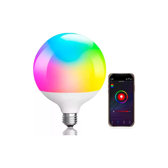 Foco led 16w inteligente multicolor, control por bluetooth desde la app, base E27  MEGALUZ   BIN03W16 - Hergui Musical