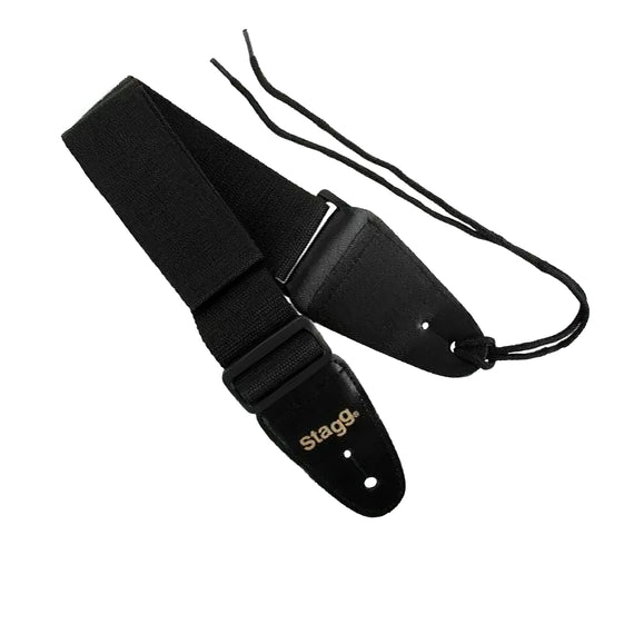 TAHALI PARA GUITARRA, DE NYLON CON ARO DE PLASTICO PARA AJUSTE DE LONGITUD  STAGG   BJA007BK-XL - Hergui Musical