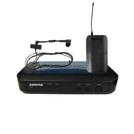 SISTEMA DE MICROFONO INLAMBRICO PARA INSTRUMENTOS DE ALIENTO, FRECUANCIA: 596 a 616 MHz  SHURE  BLX14/B98-J11 - Hergui Musical