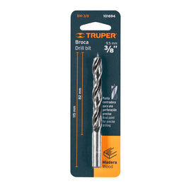 Broca con punta centradora para madera 3/16", truper   BM-3/16 - Hergui Musical