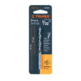 Broca con punta centradora para madera 7/32", truper   BM-7/32 - Hergui Musical
