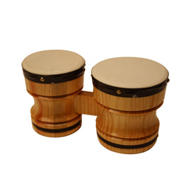 BONGO DE PINO CON PARCHE MEDIANO   TEMPO  BN2 - Hergui Musical