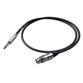Cable para micrófono 6m, canon hembra a plug 6.3mm  PROEL   BULK200LU6 - Hergui Musical