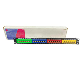 PANEL DE PARCHE CAT.5E 24 PUERTOS PARA CRACK  C5-200   XTRON - Hergui Musical