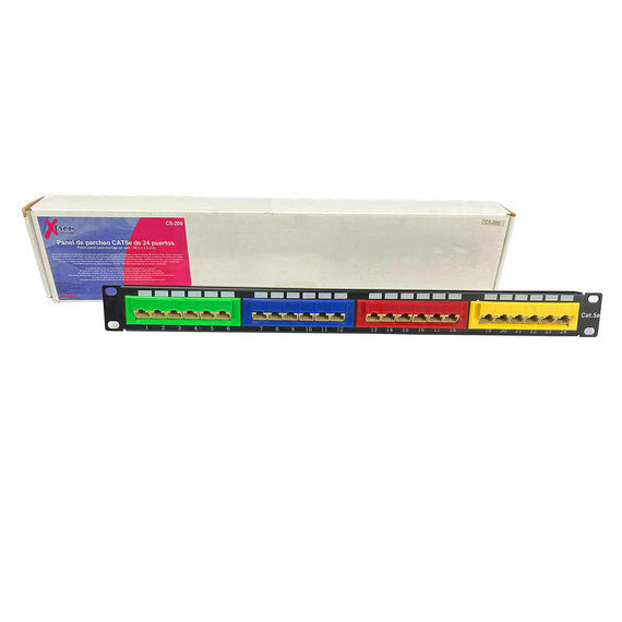 PANEL DE PARCHE CAT.5E 24 PUERTOS PARA CRACK  C5-200   XTRON - Hergui Musical