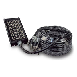 CABLE SNAKE DE 30M 28 CANALES  (24 ENTRADAS,4 RETORNOS)  ROMMS CA-SK3028 - Hergui Musical