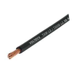 Cable por metro CAL. 10 de cable THHW-LS, color Negro  VOLTECK   CAB-10N - Hergui Musical