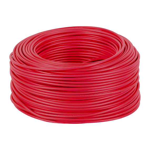 Rollo de 100 m de cable thhw-ls 10 awg rojo, volteck  46059(100)  CAB-10R(100) - Hergui Musical