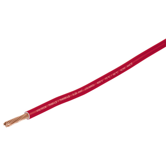 Metro de cable thhw-ls 12 awg rojo, volteck  CAB-12R - Hergui Musical